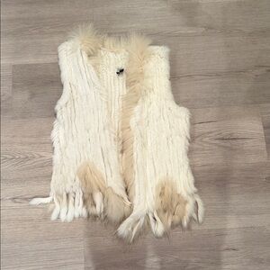 Cream Faux Fur Vest